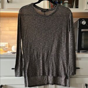 Gray Long Sleeve Knit Top